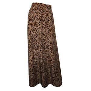 Leopard Print Midi Skirt Medium Boho Y2K Whimsigoth Soft Grunge Indie Sleaze